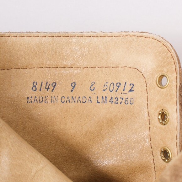 Canada West Brahma 9E Packer Boot 9-Eye Brown Bullhide Vibram Sole - Picture 5 of 6